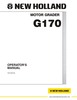 Thumbnail NEW HOLLAND G170 MOTOR GRADER OPERATORS MANUAL