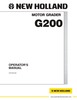 Thumbnail NEW HOLLAND G200 MOTOR GRADER OPERATORS MANUAL