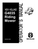 Thumbnail NEW HOLLAND G4035 RIDING MOWER OPERATORS MANUAL