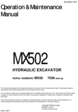 Thumbnail KOMATSU MX502 EXCAVATOR OPERATION & MAINTENANCE MANUAL