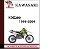 Thumbnail Kawasaki KDX200 1998-2004 Workshop Service Repair Manual Pdf Download
