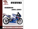 Thumbnail Suzuki GSXR600 2001 2002 2003 Workshop Service Repair Manual