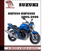 Thumbnail Suzuki GSF650 GSF650S 2005 2006 Workshop Service Repair Manual Pdf Download