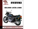 Thumbnail Suzuki GS1000 1978-1986 Workshop Service Repair Manual Pdf Download 