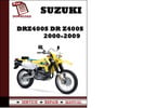 Thumbnail Suzuki DRZ400S DR Z400S 2000 2001 2002 2003 2004 2005 2006 2007 2008 2009 Workshop Service Repair Manual Pdf Download