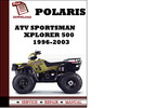 Thumbnail ATV Polaris Sportsman Xplorer 500  1996 1997 1998 1999 2000 2001 2002 2003 Workshop Service Repair Manual Pdf Download