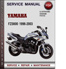 Thumbnail Yamaha FZS600 1996-2003 Factory Service Repair Manual Download Pdf