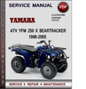 Thumbnail Yamaha ATV YFM 250 X Beartracker 1998-2005 Factory Service Repair Manual Download Pdf