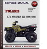 Thumbnail Polaris ATV Xplorer 500 1996-1998 Factory Service Repair Manual Download Pdf Thumbnail Polaris ATV Xplorer 500 1996-1998 Factory Service Repair Manual Download Pdf