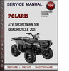 Thumbnail Polaris ATV Sportsman 500 Quadricycle 2007 Factory Service Repair Manual Download Pdf Thumbnail Polaris ATV Sportsman 500 Quadricycle 2007 Factory Service Repair Manual Download Pdf