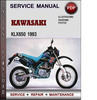 Thumbnail Kawasaki KLX650 1993 Factory Service Repair Manual Download PDF