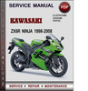 Thumbnail Kawasaki ZX6R Ninja 1998-2008 Factory Service Repair Manual Download PDF