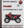 Thumbnail Polaris ATV Sportsman 400 H.O. 2009 Factory Service Repair Manual Download Pdf