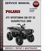 Thumbnail Polaris ATV Sportsman 500 EFI X2 Quadricycle 2009 Factory Service Repair Manual Download Pdf Thumbnail Polaris ATV Sportsman 500 EFI X2 Quadricycle 2009 Factory Service Repair Manual Download Pdf