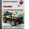 Thumbnail Polaris ATV Sportsman 700 2002-2003 Factory Service Repair Manual Download Pdf Thumbnail Polaris ATV Sportsman 700 2002-2003 Factory Service Repair Manual Download Pdf