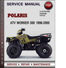 Thumbnail Polaris ATV Worker 500 1998-2000 Factory Service Repair Manual Download Pdf Thumbnail Polaris ATV Worker 500 1998-2000 Factory Service Repair Manual Download Pdf