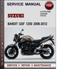 Thumbnail Suzuki Bandit GSF 1250 2006-2012 Factory Service Repair Manual Download Pdf