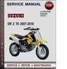 Thumbnail Suzuki DR Z 70 2007-2010 Factory Service Repair Manual Download Pdf