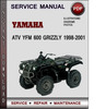 Thumbnail Yamaha ATV YFM 600 Grizzly 1998-2001 Factory Service Repair Manual Download Pdf