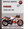 Thumbnail Yamaha TZR250 1987-1996 Factory Service Repair Manual Download PDF