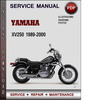 Thumbnail Yamaha XV250 1989-2000 Factory Service Repair Manual Download PDF