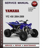 Thumbnail Yamaha YFZ 450 2004-2009 Factory Service Repair Manual Download PDF