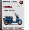 Thumbnail  Service Manual Yamaha YJ50RN 2000 2001 2002 2003 Factory Service Repair Manual Download PDF
