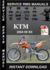 Thumbnail 2004 KTM 85 SX Service Repair Manual Download