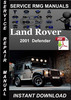 Thumbnail 2001 Land Rover Defender Service Repair Manual Download