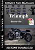 Thumbnail Triumph Bonneville Service Repair Manual Download
