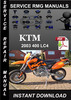 Thumbnail 2003 KTM 400 LC4 Service Repair Manual Download