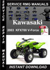 Thumbnail 2003 Kawasaki KFX700 V-Force Service Repair Manual Download