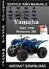 Thumbnail 1998 Yamaha YFM Wolverine 350 Service Repair Manual Download