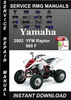 Thumbnail 2002 Yamaha YFM Raptor 660 F Service Repair Manual Download Thumbnail 2002 Yamaha YFM Raptor 660 F Service Repair Manual Download
