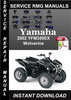 Thumbnail 2002 Yamaha YFM Wolverine 350 Service Repair Manual Download