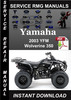 Thumbnail 2003 Yamaha YFM Wolverine 350 Service Repair Manual Download
