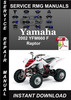 Thumbnail 2002 Yamaha YFM660 F Raptor Service Repair Manual Download