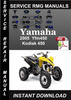 Thumbnail 2005 Yamaha Yfm450 Kodiak 450 Service Repair Manual Download