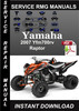Thumbnail 2007 Yamaha Yfm700rv Raptor Service Repair Manual Download