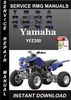 Thumbnail Yamaha YFZ350 Service Repair Manual Download