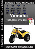 Thumbnail 1983-1986 Yamaha YTM 200 Service Repair Manual Download