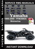 Thumbnail 1995-2000 Yamaha YFM350EX Wolverine Service Repair Manual Do