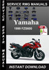 Thumbnail 1999 Yamaha FZS600 Service Repair Manual Download