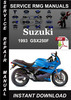 Thumbnail 1993 Suzuki GSX250F Service Repair Manual Download