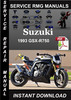Thumbnail 1993  Suzuki GSX-R750 Service Repair Manual Download