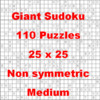 Thumbnail 110 Giant Sukoku Puzzles 25 x 25 Non Symmetric Medium Thumbnail 110 Giant Sukoku Puzzles 25 x 25 Non Symmetric Medium
