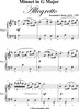 Thumbnail Allegretto Minuet in G Major Easy Piano Sheet Music