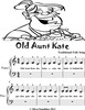 Thumbnail Old Aunt Kate Beginner Piano Sheet Music