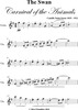 Thumbnail The Swan Carnival of the Animals Easy Violin Sheet Music
