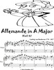 Thumbnail Allemande In A Major Wo081 Easiest Piano Sheet Music